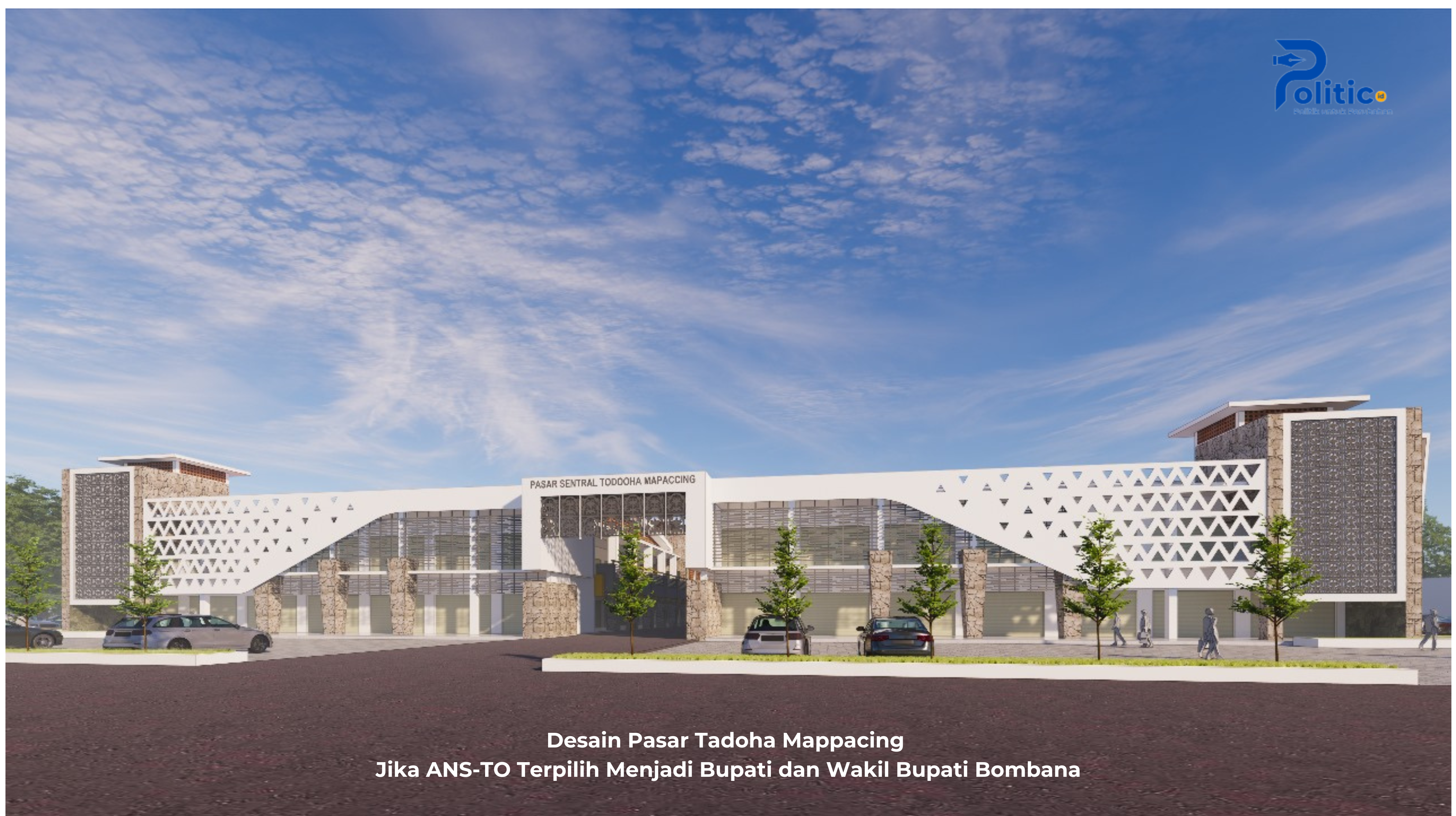 Desain Gambar Pasar Tadoha Mappaccing ANS-TO jika terpilih Bupati dan Wakil Bupati