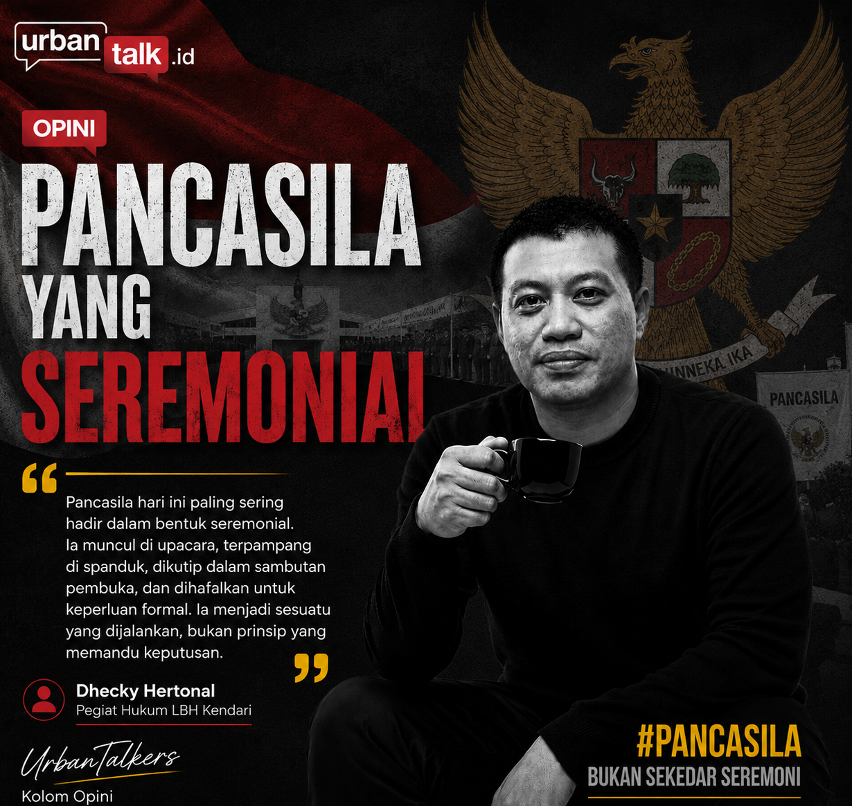 Foto Dhecky Hertonal didesain AI